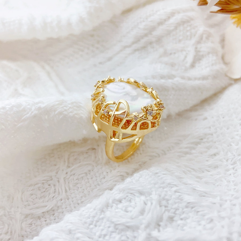 Affordable Luxury Large Baroque Pearl Ring - NaNaMaLa Boutique