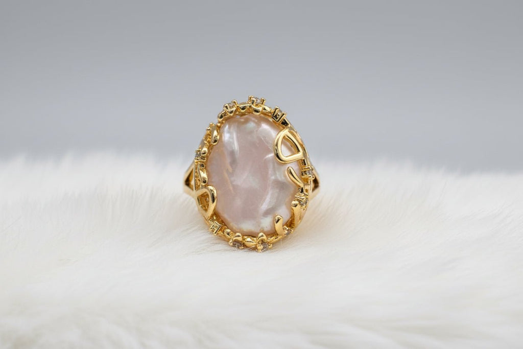 Affordable Luxury Large Baroque Pearl Ring - NaNaMaLa Boutique