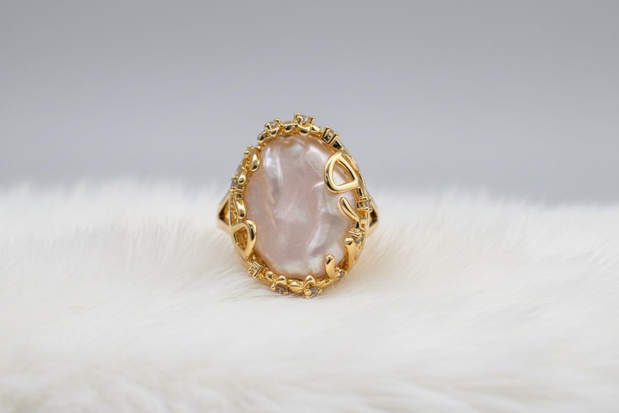 Affordable Luxury Large Baroque Pearl Ring - NaNaMaLa Boutique