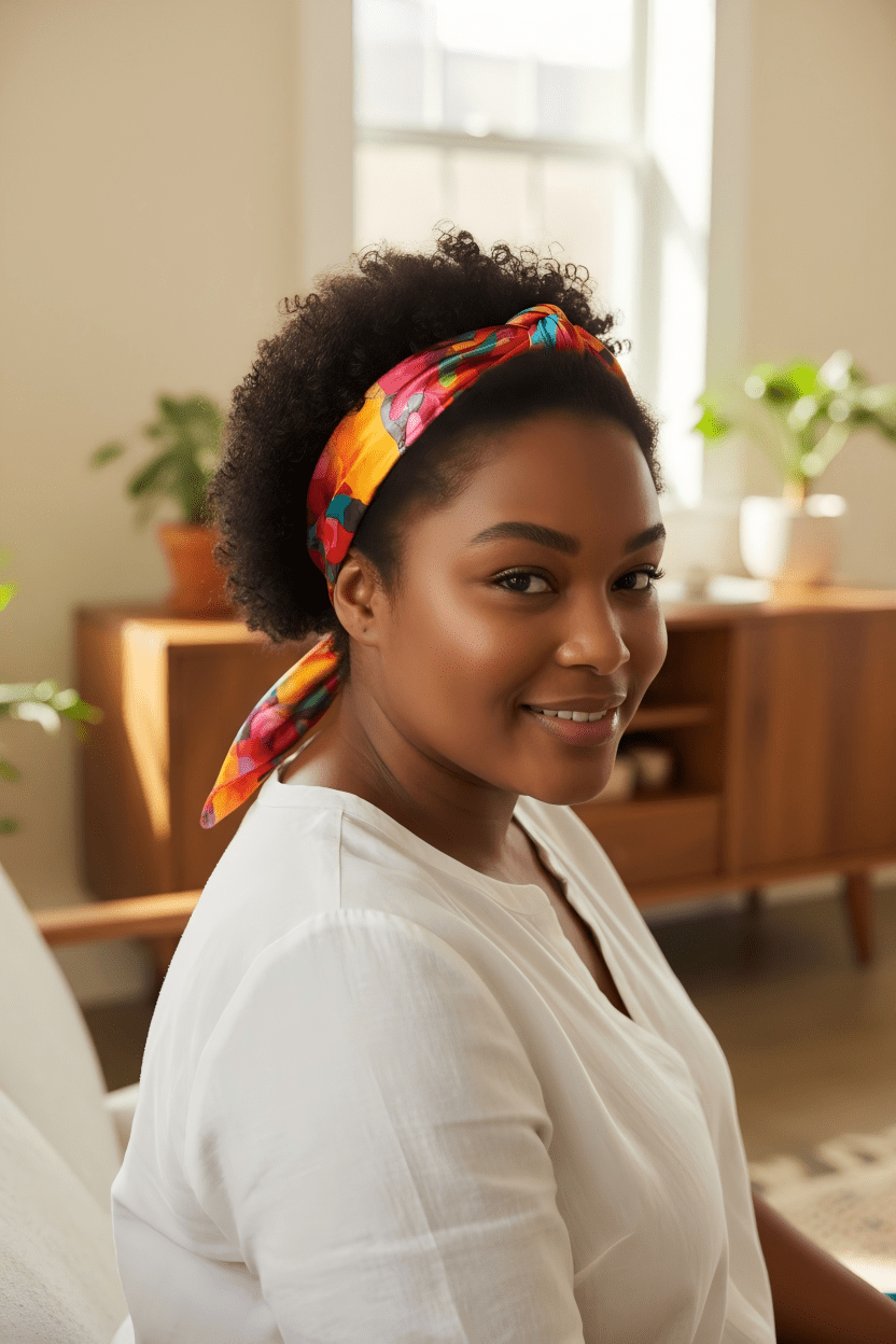 Bright Colorful Printed Silk Scarf - NaNaMaLa Boutique