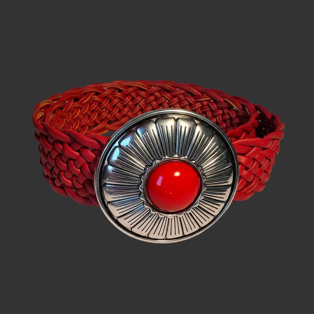Cinch It in Red — Woven Dress Belt - NaNaMaLa Boutique