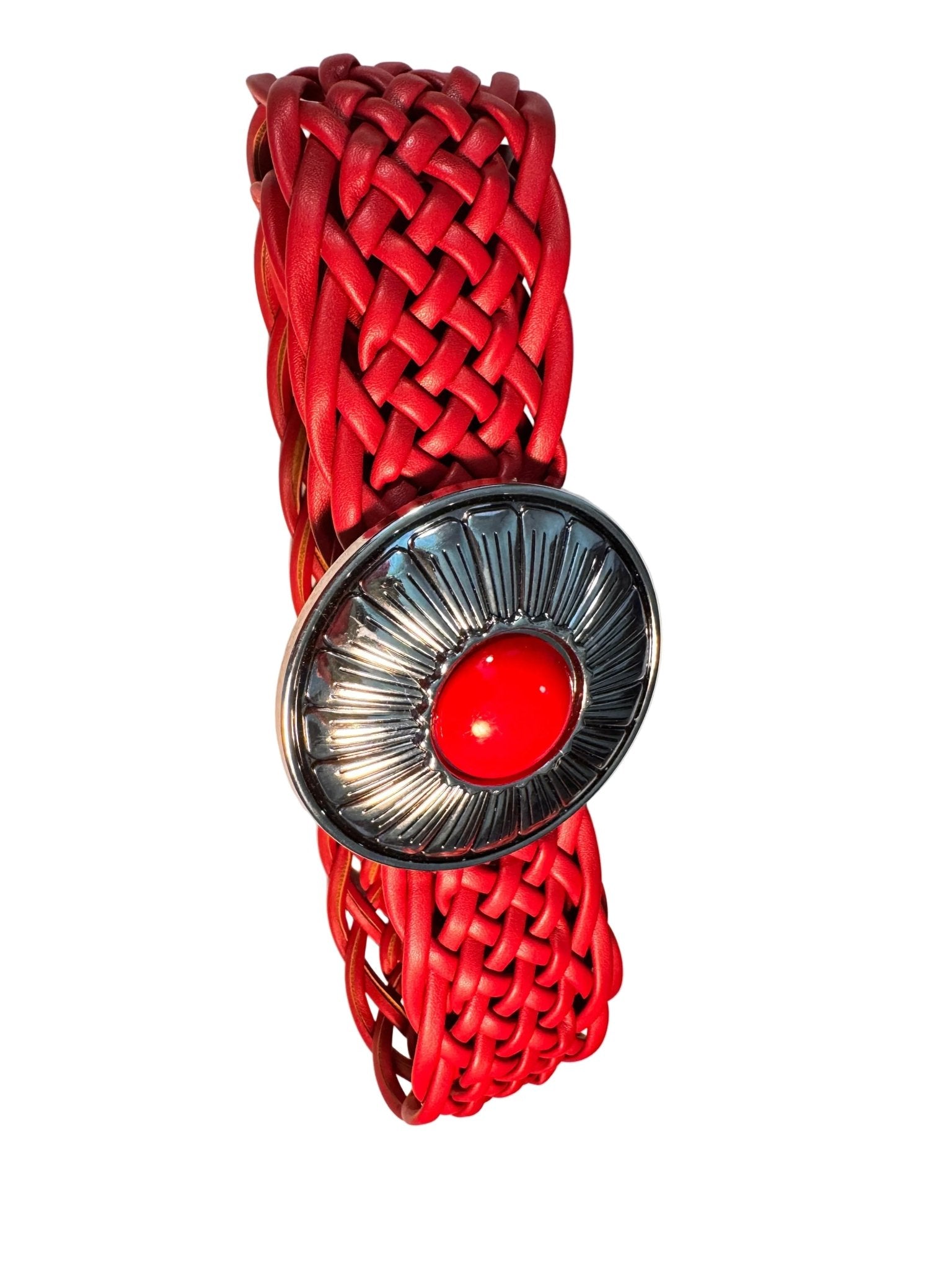 Cinch It in Red — Woven Dress Belt - NaNaMaLa Boutique