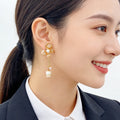 Dawn Glow Butterfly Flame Pearl Stud Earrings - NaNaMaLa Boutique