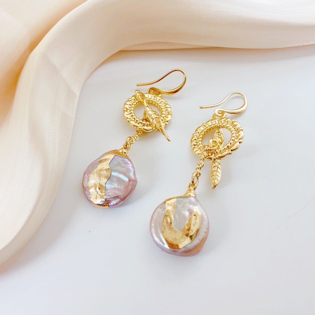 Drifting Boat Baroque Pearl Earrings - NaNaMaLa Boutique