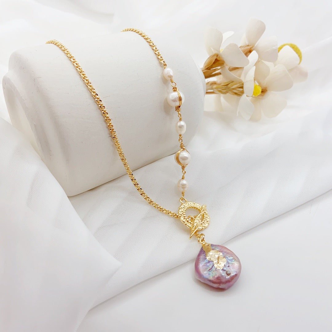 Drifting Boat Baroque Pearl Necklace - NaNaMaLa Boutique