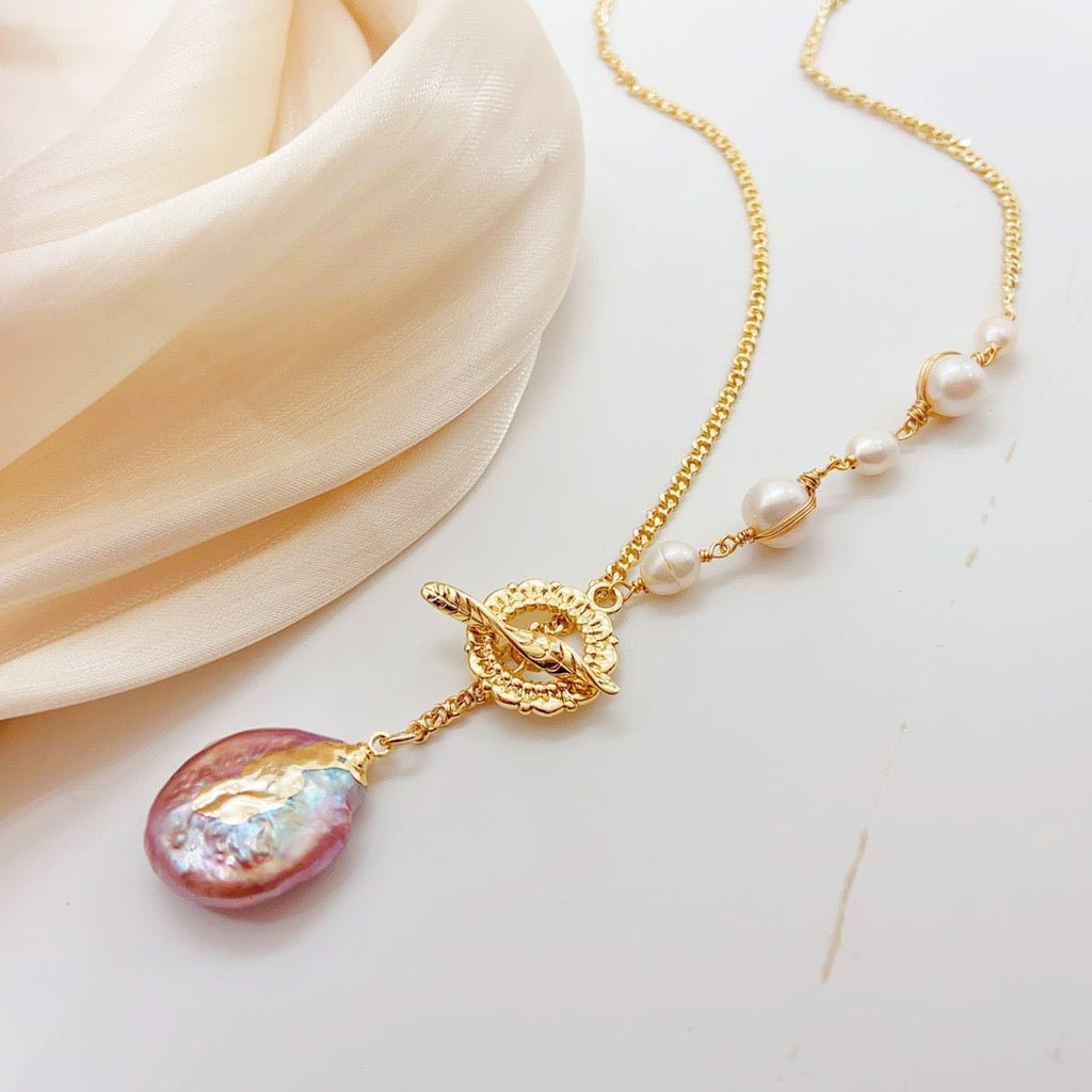 Drifting Boat Baroque Pearl Necklace - NaNaMaLa Boutique