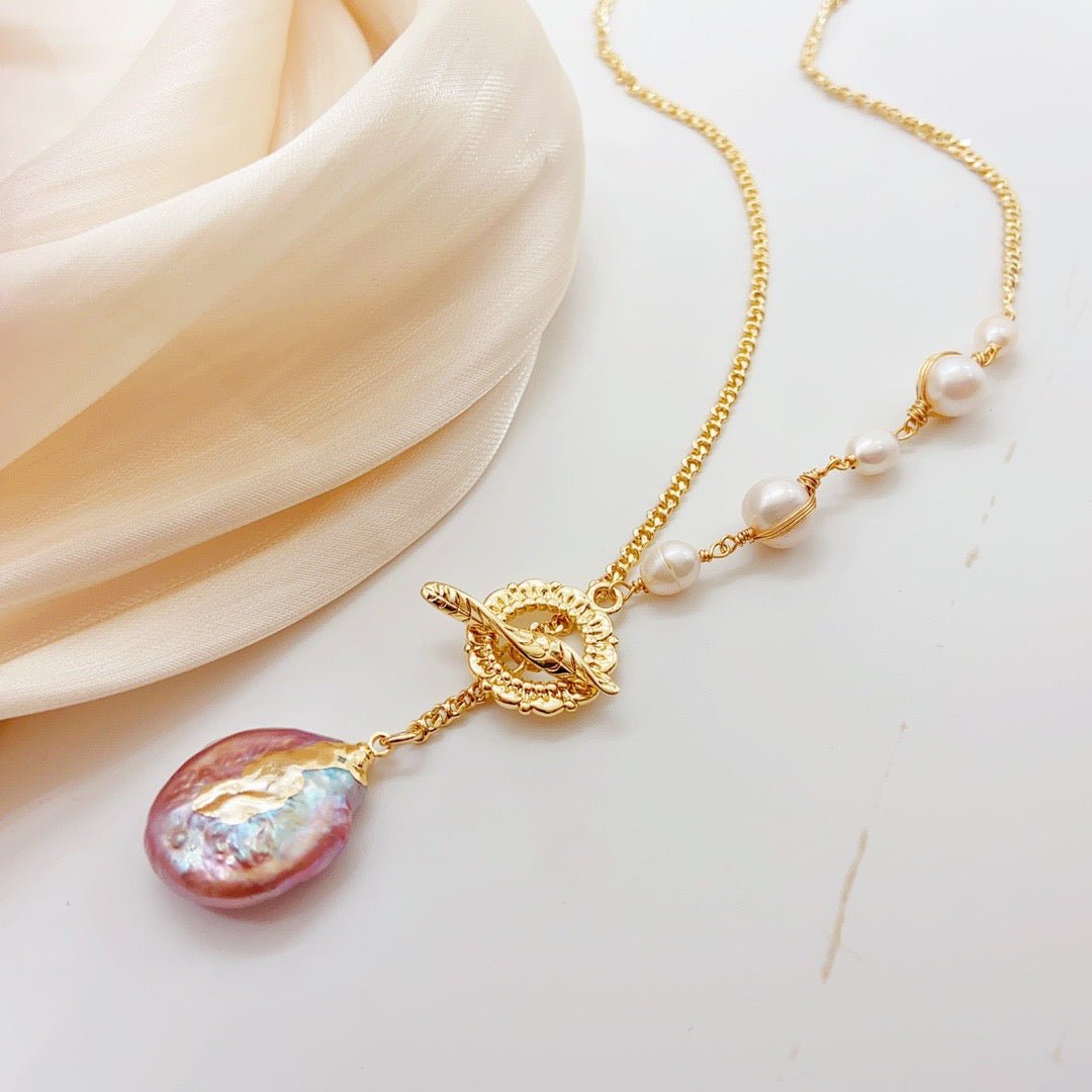 Drifting Boat Baroque Pearl Necklace - NaNaMaLa Boutique