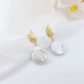Falling Leaves Baroque Pearl Stud Earrings - NaNaMaLa Boutique