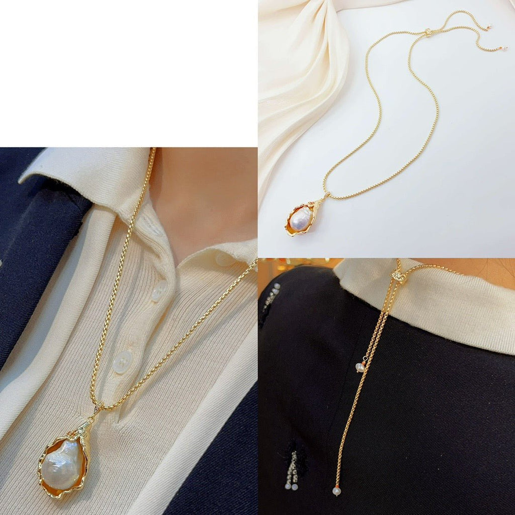 Floral Elegance Pearl Necklace - NaNaMaLa Boutique