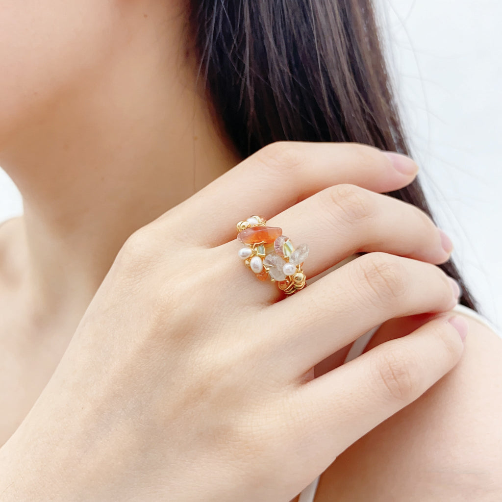Garden of Dream - Gathering Pearl Ring - NaNaMaLa Boutique