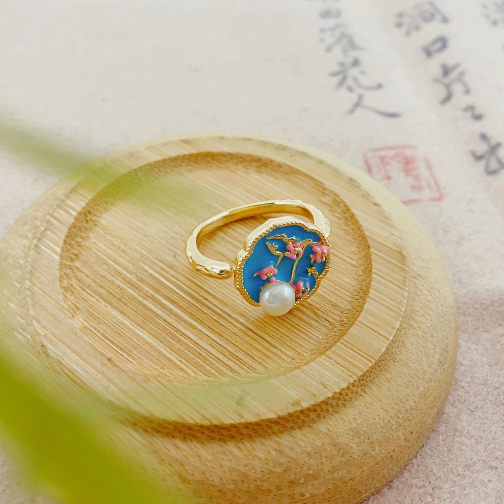 Garden Veil Pearl Ring - NaNaMaLa Boutique
