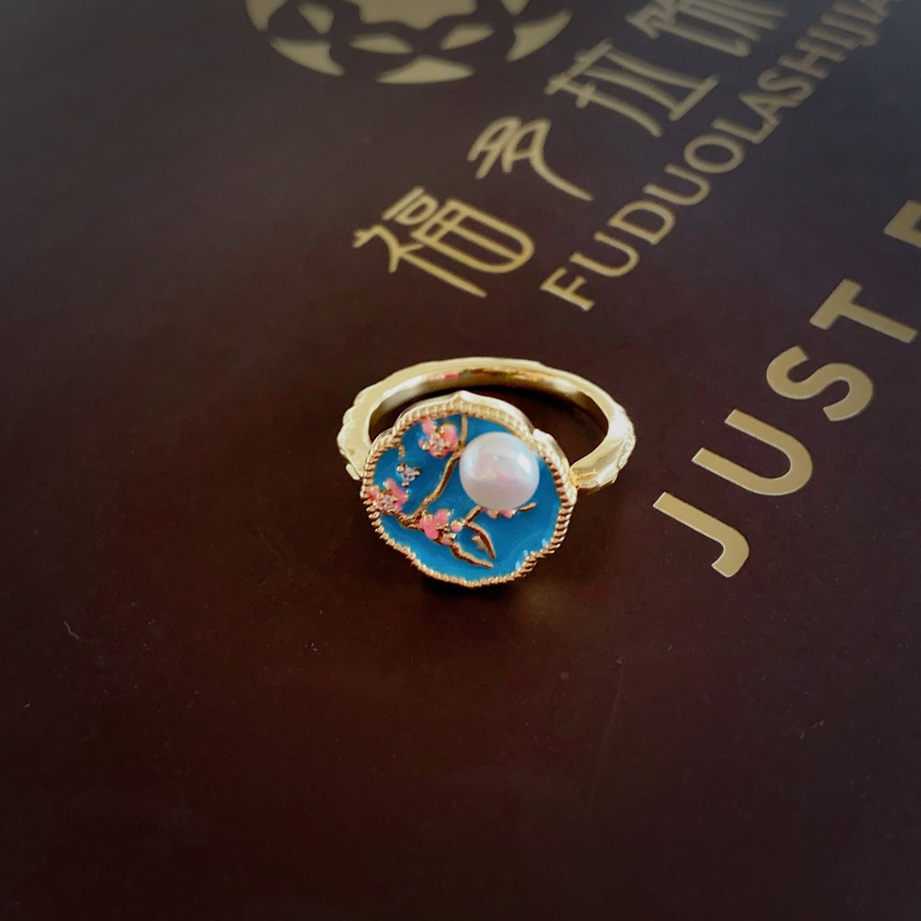 Garden Veil Pearl Ring - NaNaMaLa Boutique