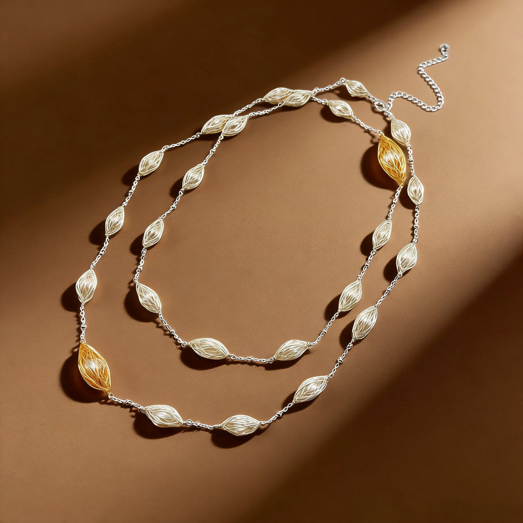 Handcrafted Woven Time Pearl Necklaces - NaNaMaLa Boutique