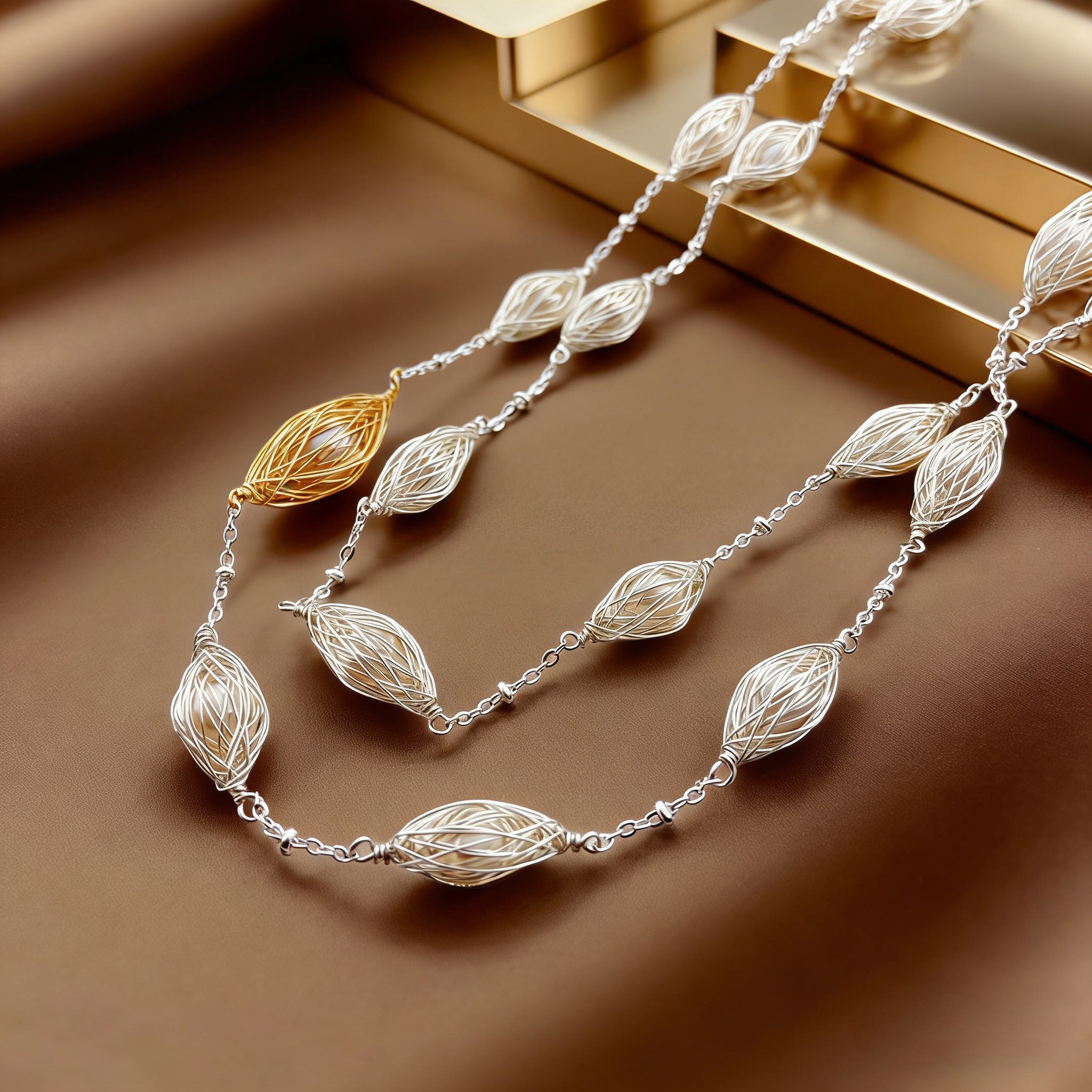 Handcrafted Woven Time Pearl Necklaces - NaNaMaLa Boutique
