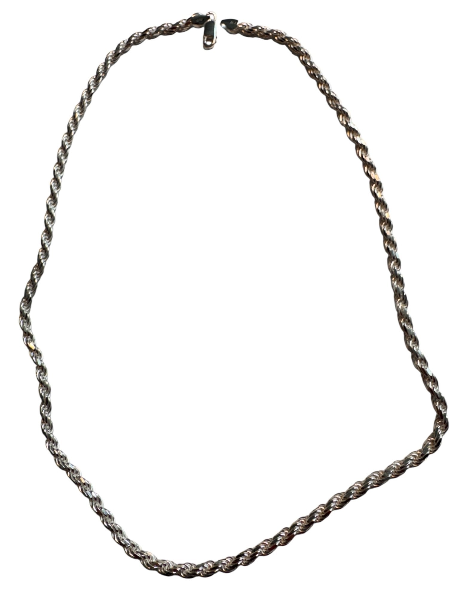 Italy Made Man's Silver Chain — 925 Sterling Silver Rope Chain - NaNaMaLa Boutique