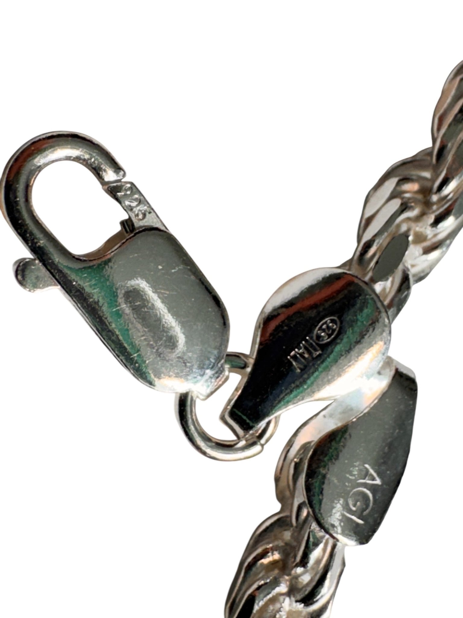 Italy Made Man's Silver Chain — 925 Sterling Silver Rope Chain - NaNaMaLa Boutique