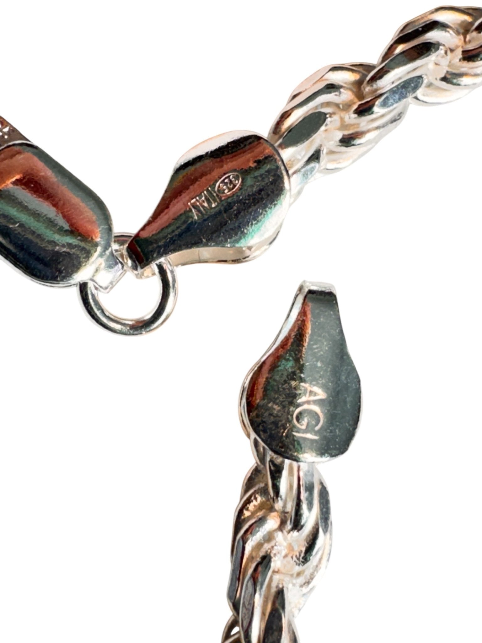Italy Made Man's Silver Chain — 925 Sterling Silver Rope Chain - NaNaMaLa Boutique