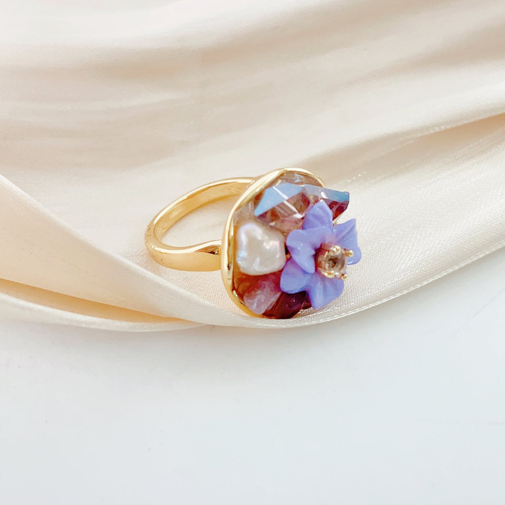 Luminous Orchid Tide Pearl Ring - NaNaMaLa Boutique