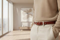 Men's Leather Belt – Medium - Dark Brown | Matte Bronze Buckle | 1.5" Wide | 48" - NaNaMaLa Boutique
