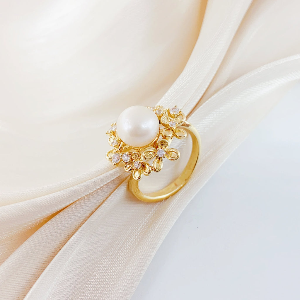 Osmanthus Whisper Pearl Ring - NaNaMaLa Boutique
