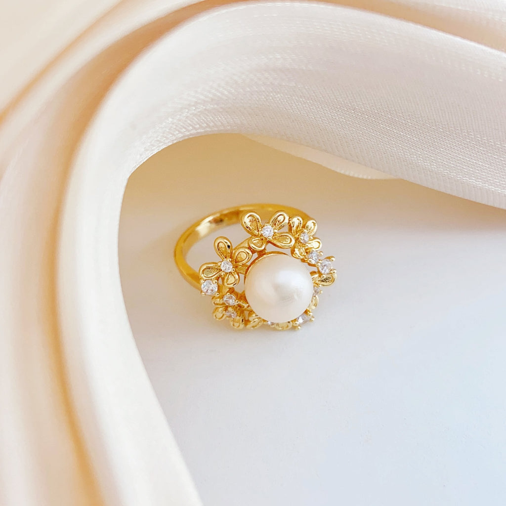 Osmanthus Whisper Pearl Ring - NaNaMaLa Boutique