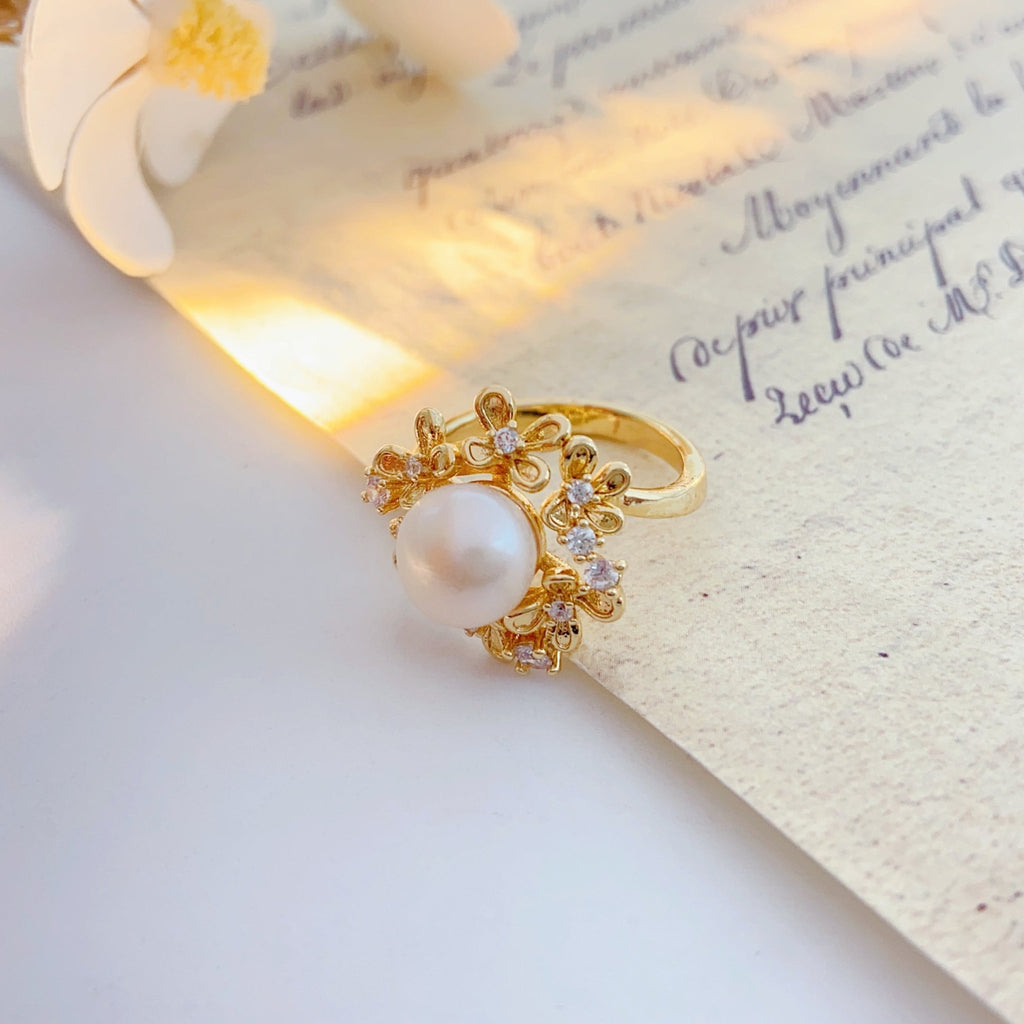 Osmanthus Whisper Pearl Ring - NaNaMaLa Boutique