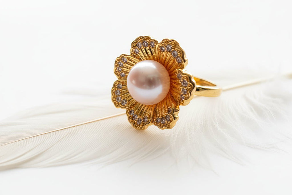 Radiant Bloom Pearl Ring - NaNaMaLa Boutique