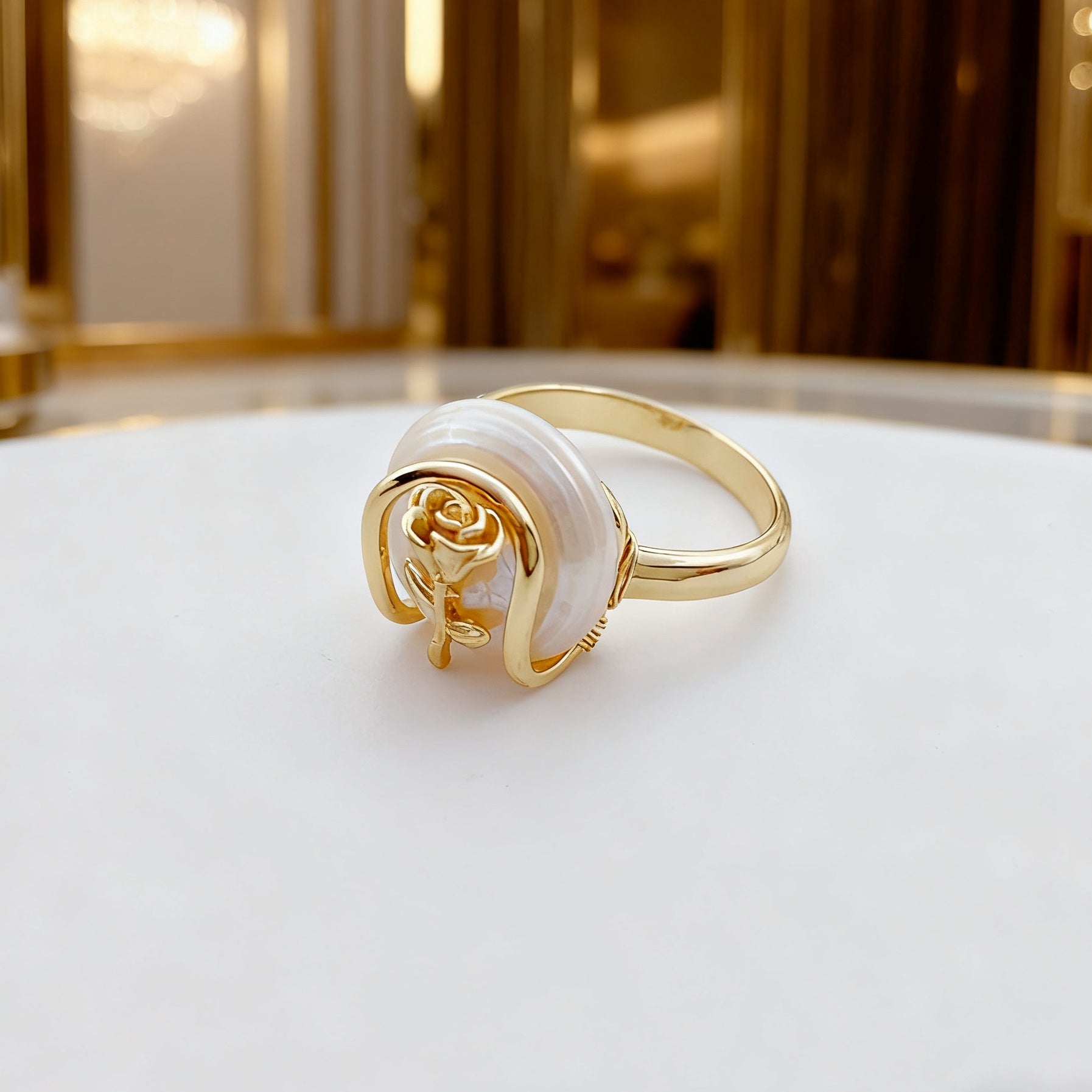 Rose of the Prince Pearl Ring - NaNaMaLa Boutique