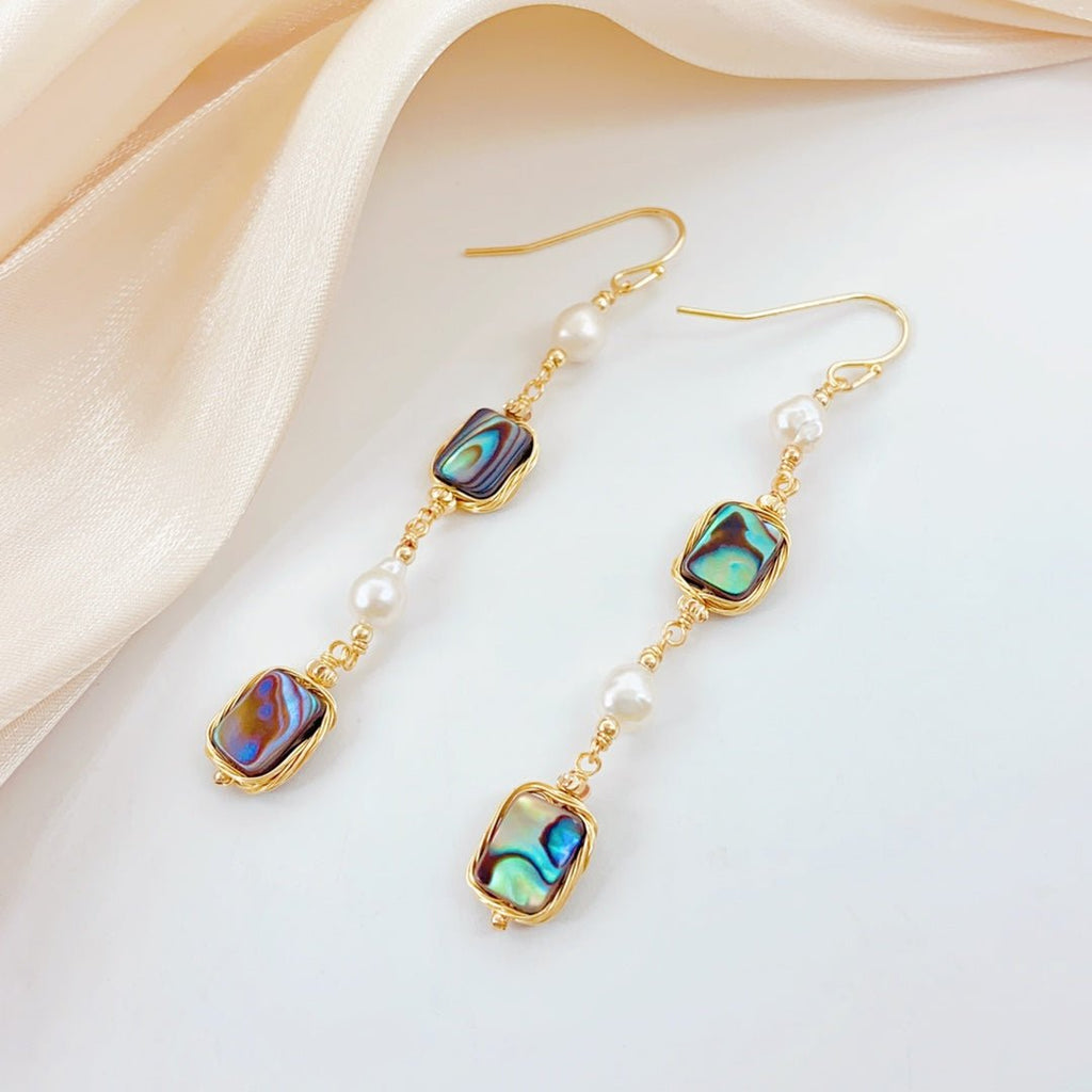 Shimmering Ocean Abalone Shell Earrings - NaNaMaLa Boutique