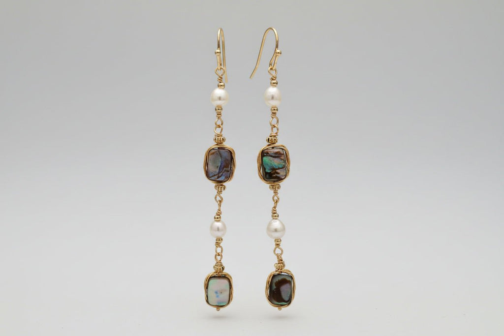 Shimmering Ocean Abalone Shell Earrings - NaNaMaLa Boutique