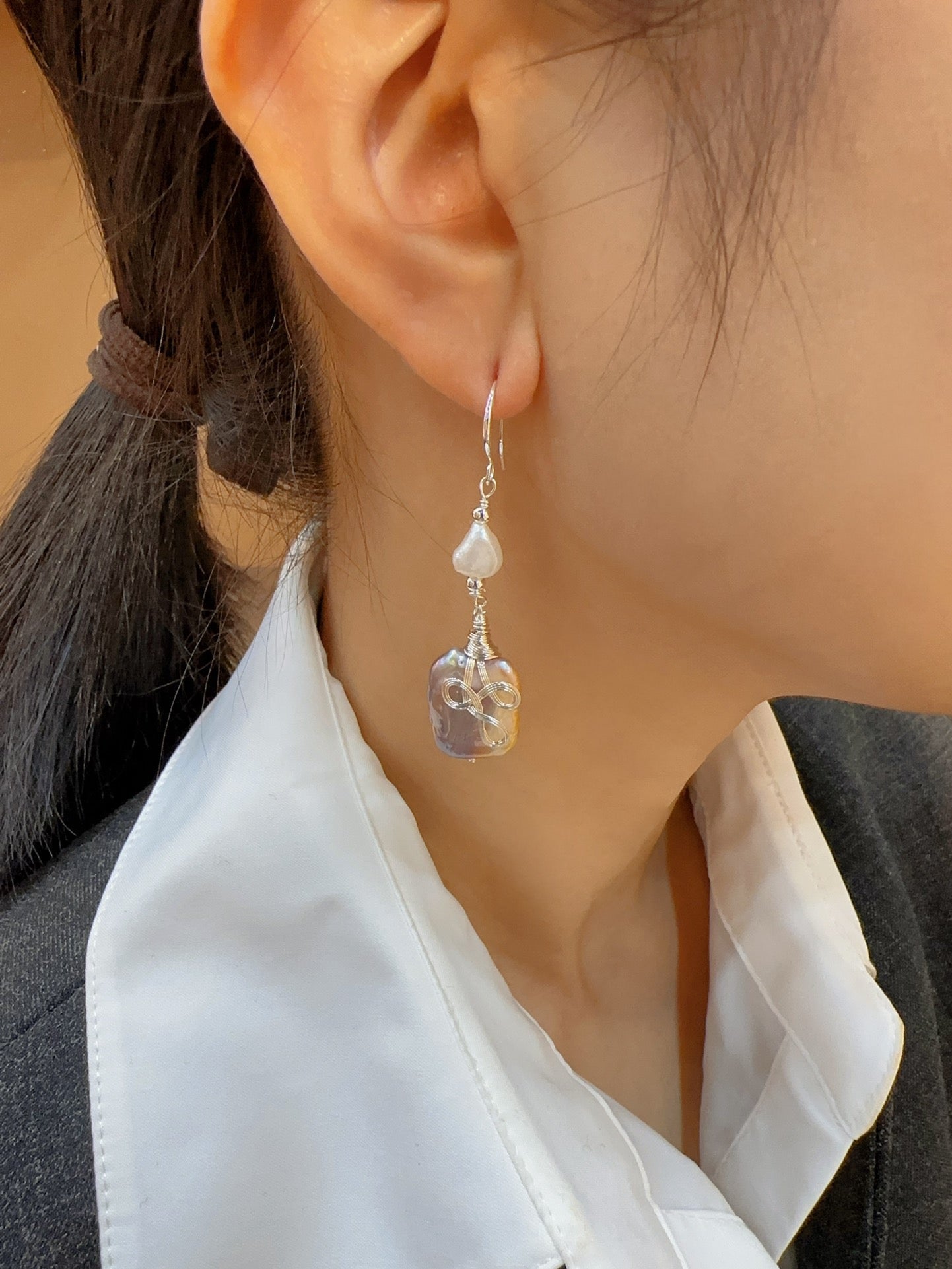 Thames Moonlight Baroque Earrings - NaNaMaLa Boutique