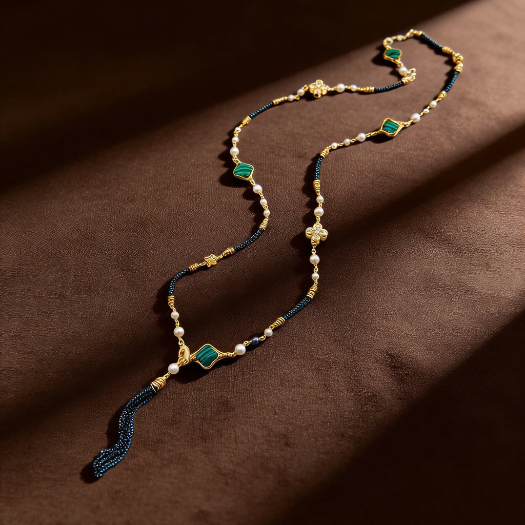 Verdant Stream Pearl Necklace - NaNaMaLa Boutique