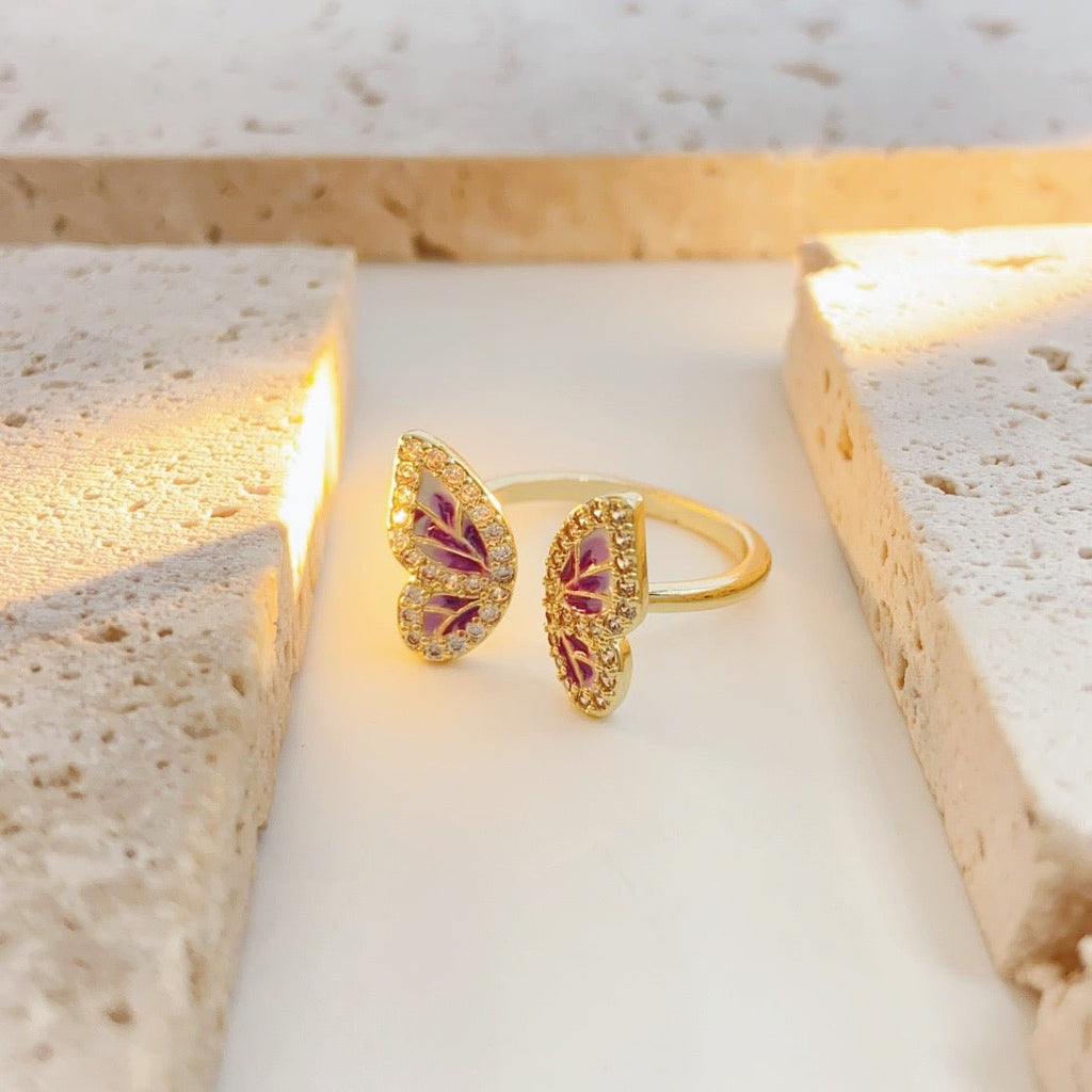 Violet Butterfly Fairytale Ring - NaNaMaLa Boutique