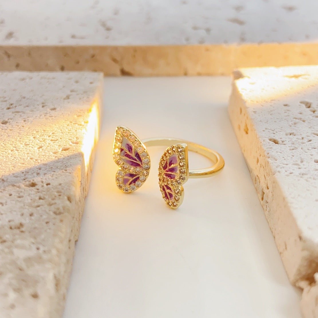 Violet Butterfly Fairytale Ring - NaNaMaLa Boutique