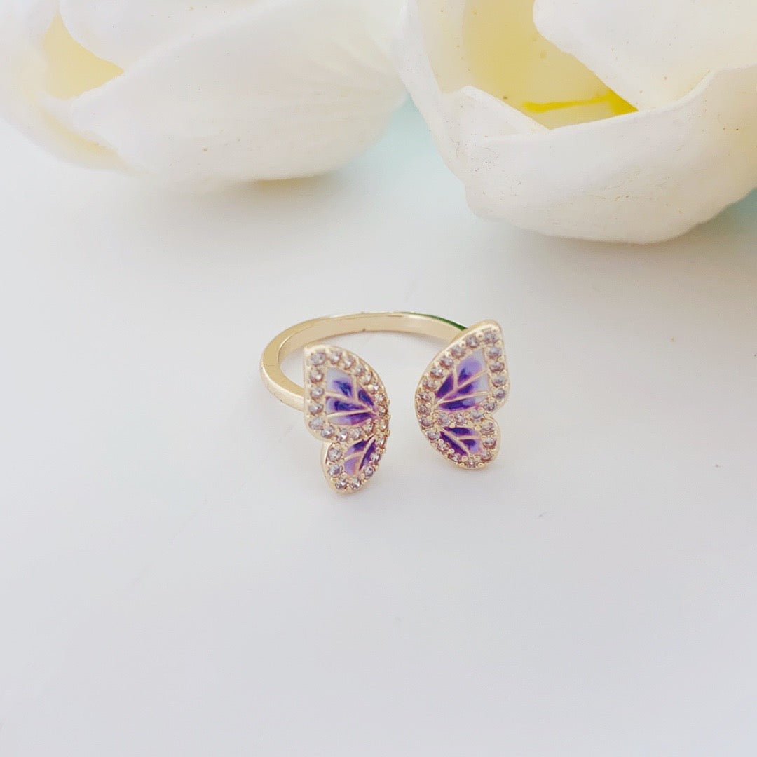 Violet Butterfly Fairytale Ring - NaNaMaLa Boutique