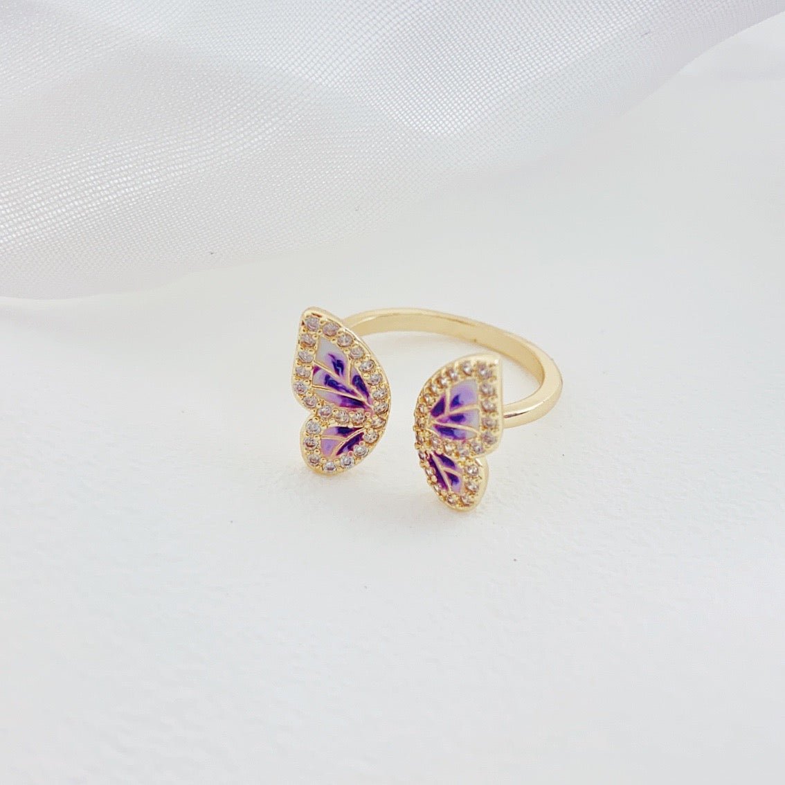 Violet Butterfly Fairytale Ring - NaNaMaLa Boutique