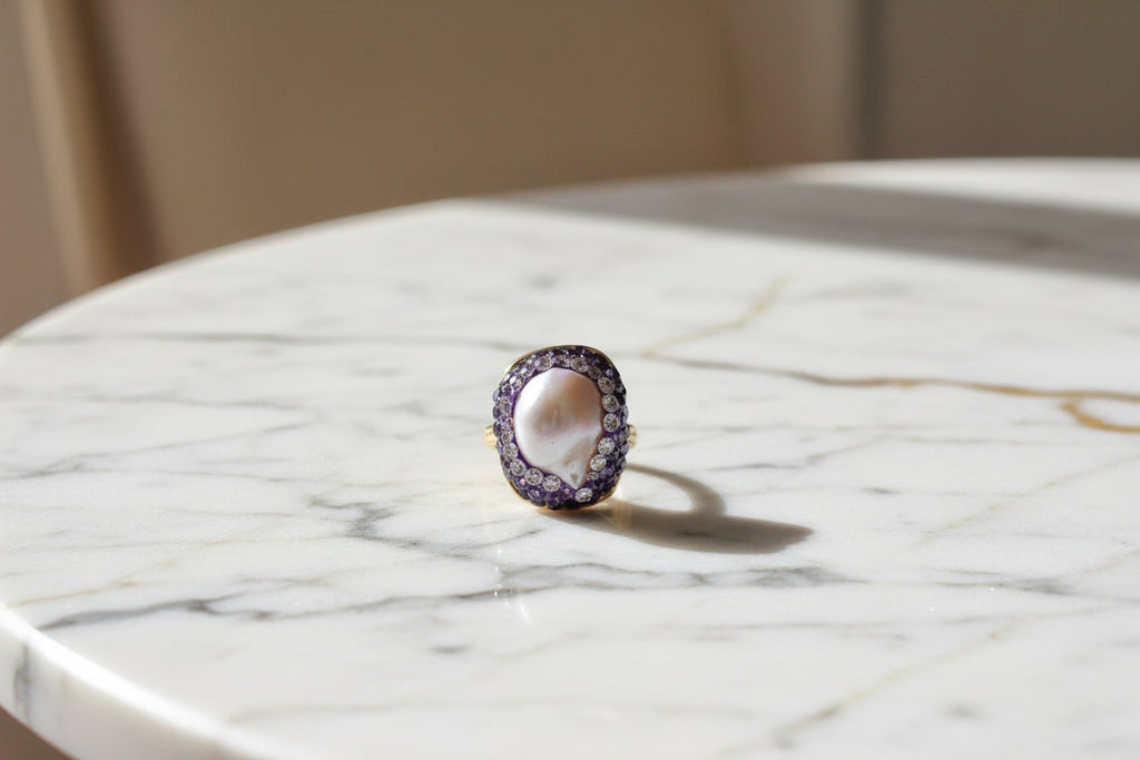 Violet Harbor Pearl Ring - NaNaMaLa Boutique