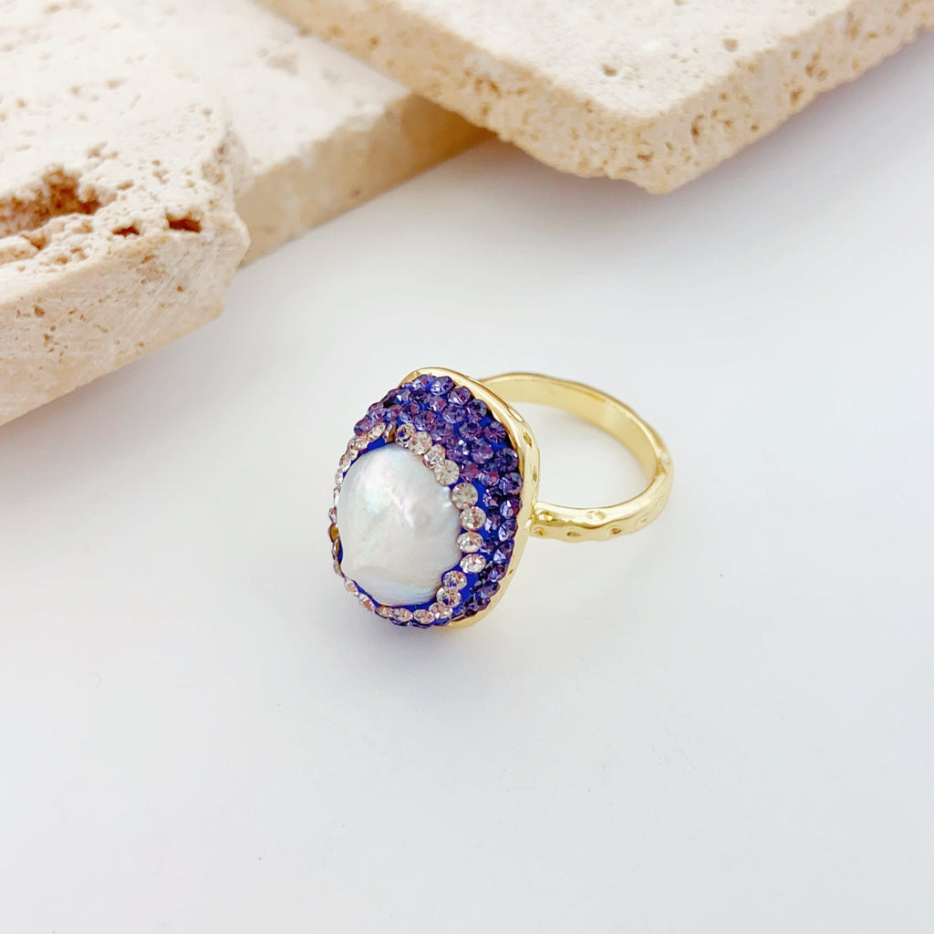 Violet Harbor Pearl Ring - NaNaMaLa Boutique