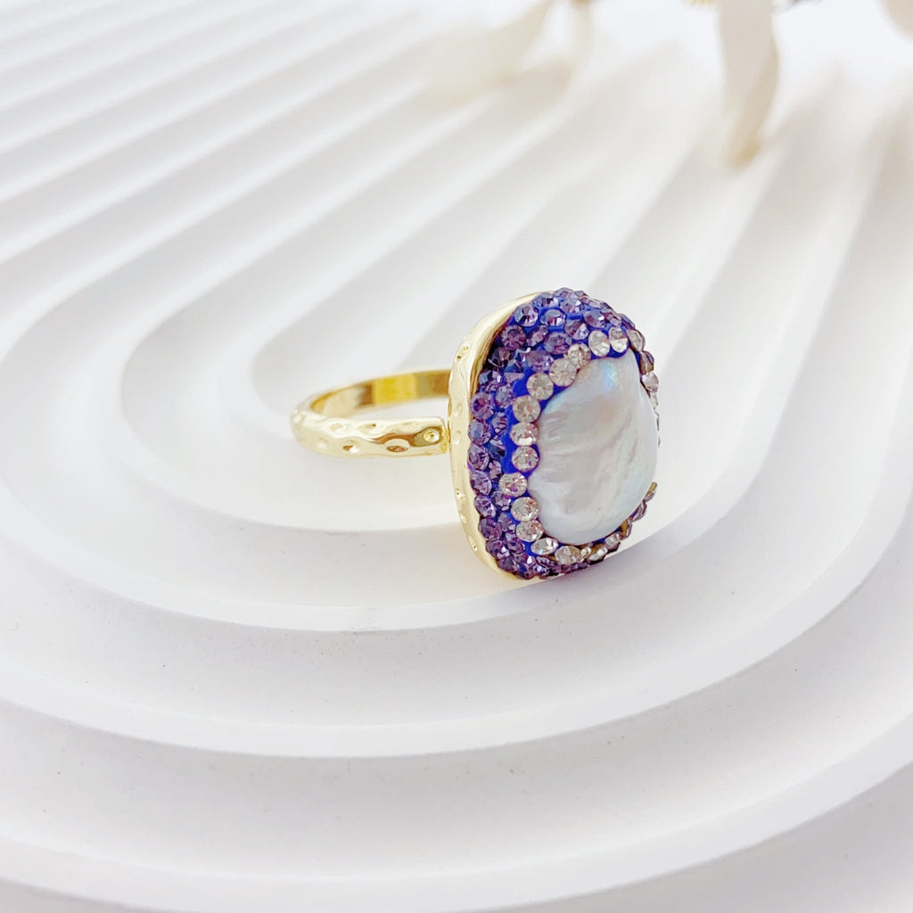 Violet Harbor Pearl Ring - NaNaMaLa Boutique