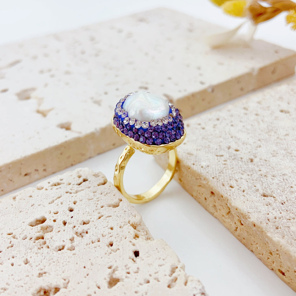 Violet Harbor Pearl Ring - NaNaMaLa Boutique