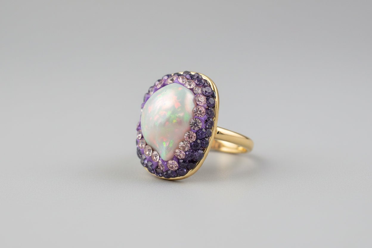 Violet Harbor Pearl Ring - NaNaMaLa Boutique