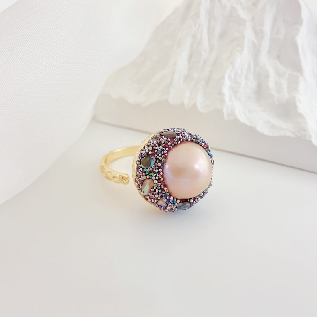 Whispers of the Starry Sea Pearl Ring - NaNaMaLa Boutique