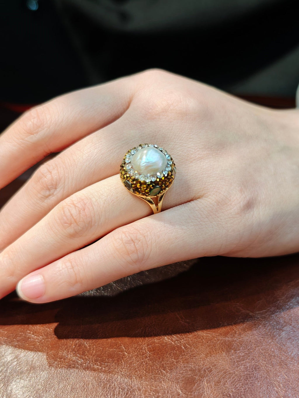 Whispers of the Starry Sea Pearl Ring - NaNaMaLa Boutique