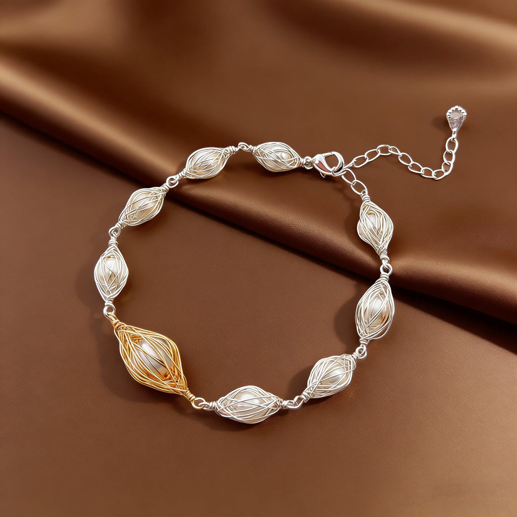 Woven Time Pearl Bracelet - NaNaMaLa Boutique