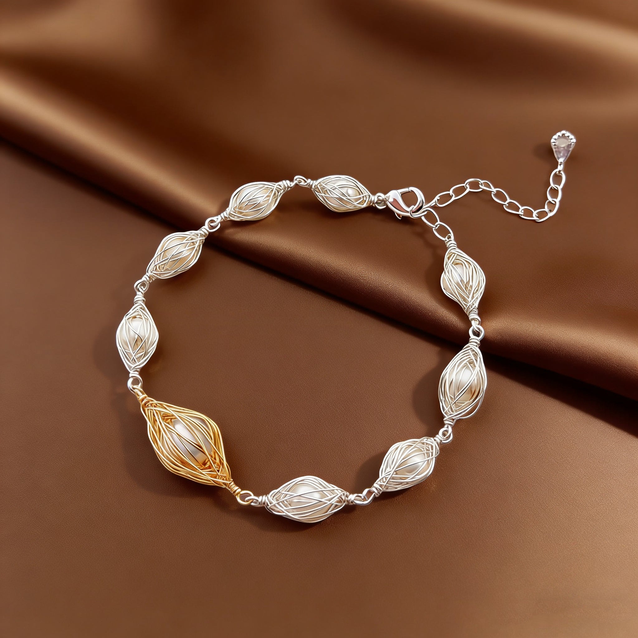 Woven Time Pearl Bracelet - NaNaMaLa Boutique