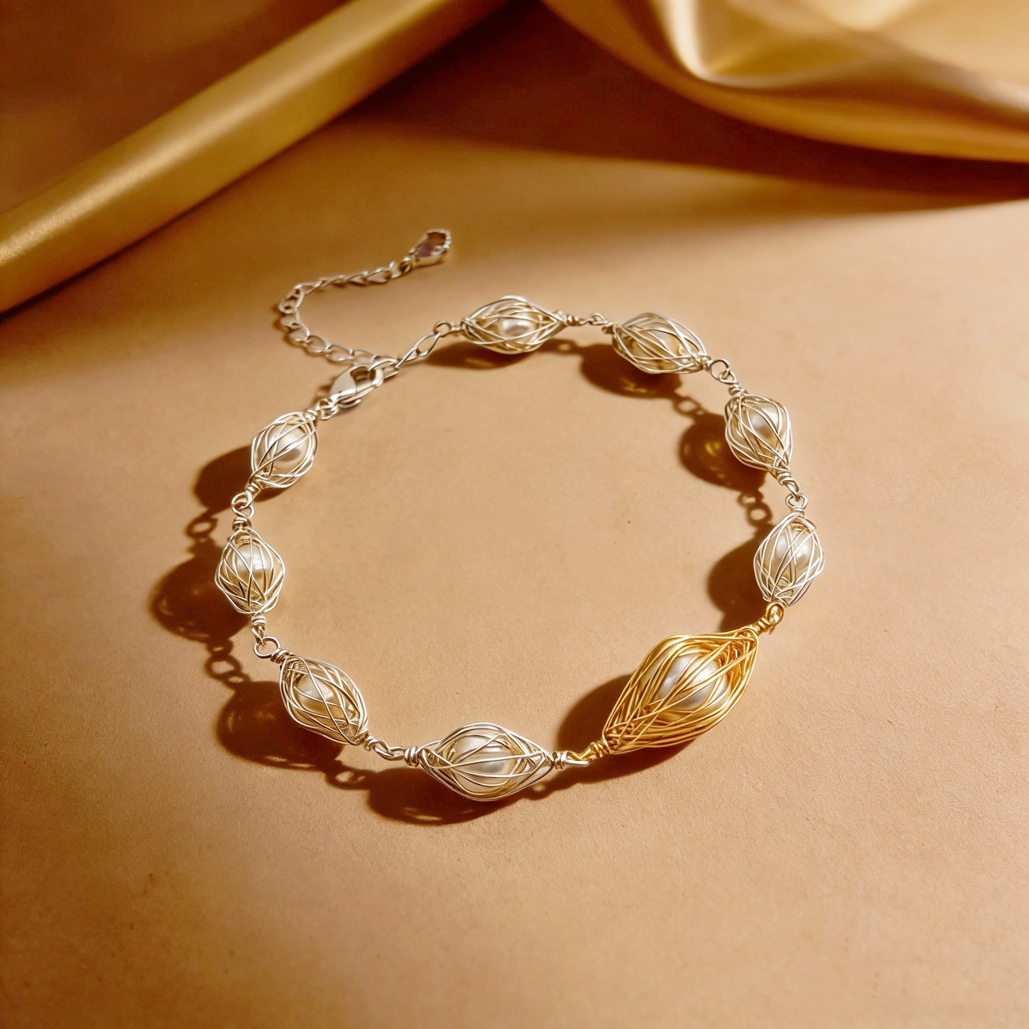 Woven Time Pearl Bracelet - NaNaMaLa Boutique